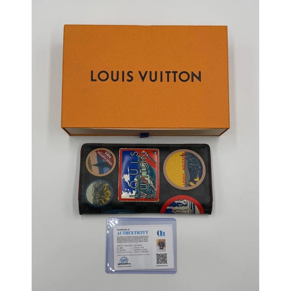 Louis Vuitton Brazza Damier Graphite Alps Sticker Wallet Men's Limited Edition